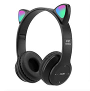 Wireless Headphones cat-ear color lights rgb for kids P47m