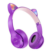 Wireless Headphones cat-ear color lights rgb for kids P47m