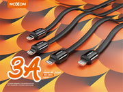 Moxom usb data cable 3A QC fast to lighting MX-CB96