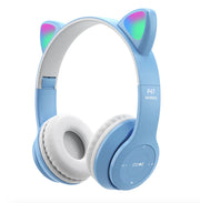 Wireless Headphones cat-ear color lights rgb for kids P47m