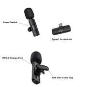 K8 Microphone Wireless For iPhone And Samsung Type-C