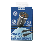 MOXOM 30W PD Type-C to Lightning Dual Car Charger