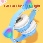 Wireless Headphones cat-ear color lights rgb for kids P47m