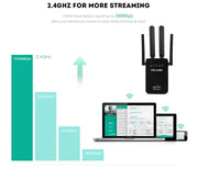 PIXLINK 300Mbps WR09 Wireless WIFI Router Repeater Booster Extender Home Network 802.11b/g/n RJ45 2 Ports Wilreless-N Wi-Fi