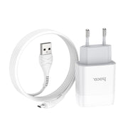 Hoco Wall charger “C73A Glorious” EU plug dual USB set with cable