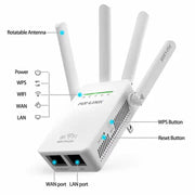 PIXLINK 300Mbps WR09 Wireless WIFI Router Repeater Booster Extender Home Network 802.11b/g/n RJ45 2 Ports Wilreless-N Wi-Fi