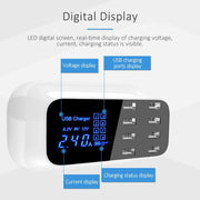 Doolike USB charger station 8 ports 40W led display fast