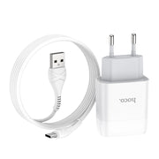 Hoco Wall charger “C73A Glorious” EU plug dual USB set with cable