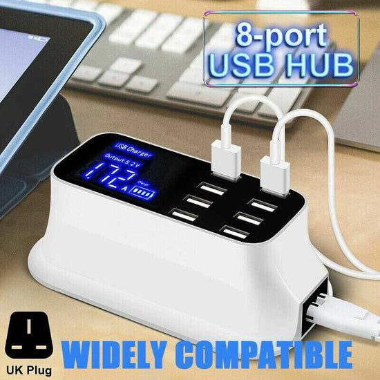 Doolike USB charger station 8 ports 40W led display fast