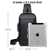 Hoco Multifunction Anti-theft USB Shoulder Bag Crossbody Travel Sling Bag