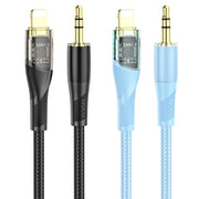 Hoco Aux Cable UPA25 Transparent Digital iphone Audio Conversion