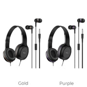 Hoco Headphones “W24 Enlighten” wired with mic set with earphones