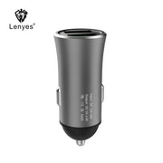 LENYES CA856 Fast Charging Car Charger 2 USB 2.4A Stainless Original