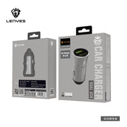 LENYES CA856 Fast Charging Car Charger 2 USB 2.4A Stainless Original