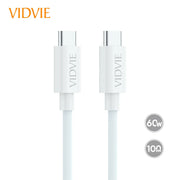 VIDVIE Type C to Type C USB Fast Charger Cable PD 60W