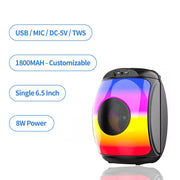 Portable mini Speaker Wireless Karaoke with Mic 4inch