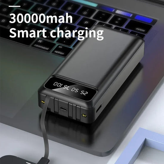 B&U PowerBank 30000 mAh polymer lithium battery built in 4 cables