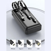 B&U PowerBank 30000 mAh polymer lithium battery built in 4 cables