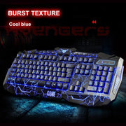 V100 keyboard Gaming with gaming mouse led 3 colors for PC computer