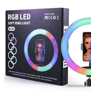 Ring light RGB led photography soft multicolor with tripod stand MJ-33 MJ-36