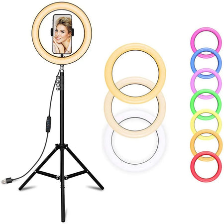 Ring light RGB led photography soft multicolor with tripod stand MJ-33 MJ-36