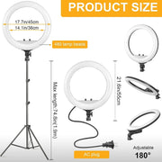 Ring light LJJ45 led multiple color temperature for photography 45cm