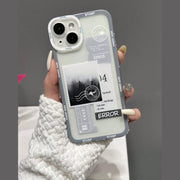 Stamp pattern clear phone case