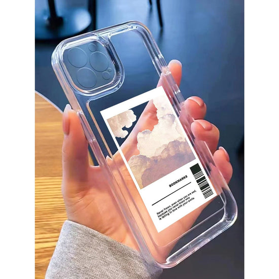 Cloud pattern clear phone case