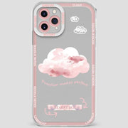 Cloud pattern clear phone case