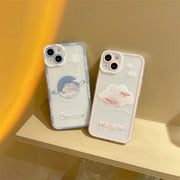 Cloud pattern clear phone case