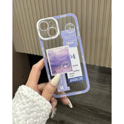 Stamp pattern clear phone case