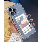 Cloud pattern clear phone case