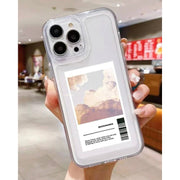 Cloud pattern clear phone case