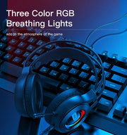 Yesido with RGB light professional gaming headset headphone with comfortable metal earing