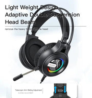 Yesido with RGB light professional gaming headset headphone with comfortable metal earing