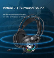 Yesido with RGB light professional gaming headset headphone with comfortable metal earing