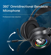 Yesido with RGB light professional gaming headset headphone with comfortable metal earing