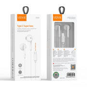 Vidvie earphones type-c digital audio wired with mic line volume control