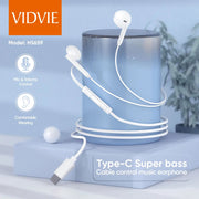 Vidvie earphones type-c digital audio wired with mic line volume control